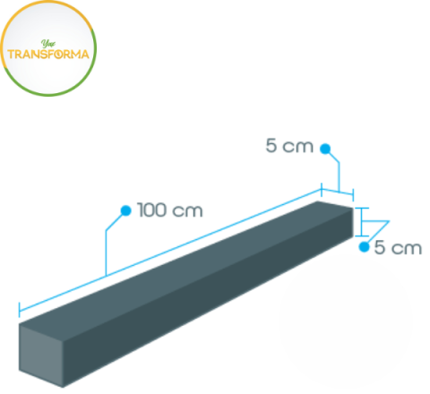 Regla Reciclables Dimensiones 100cm X 5cm X 5cm