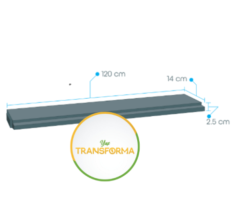 Machimbre Dimensiones 120cm X 14cm X 2.5cm