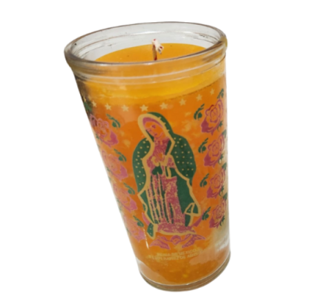 Vela de Virgen de Guadalupe 16 Oz 13 CM