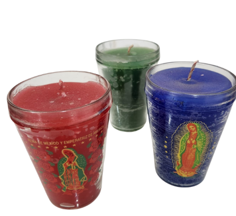 Vela de la Virgen de Guadalupe 8 oz, 9cm