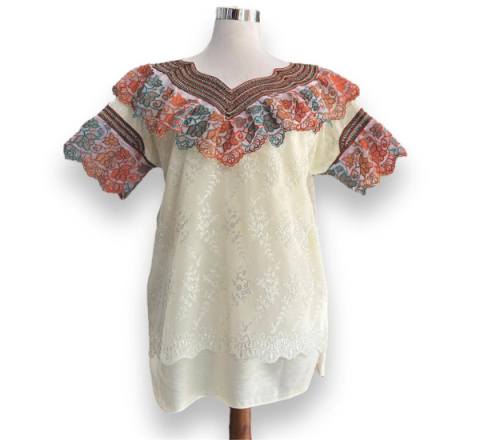 Huipil Tz'ulum'a Color Beige