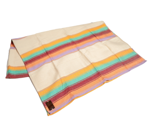 Pie de Cama Multicolor (Lila, naranja, rojo y turquesa)