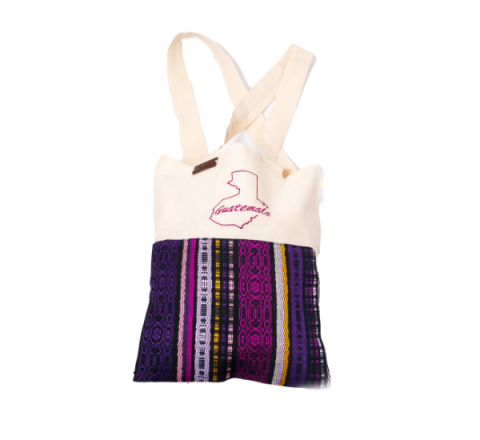Bolso de Hombro Artesanal Diseño Mapa de Guatemala - Talla M