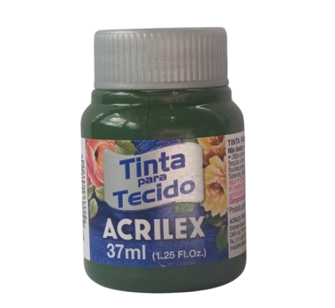 Pintura Textil Acrilex 37 ml. Color Verde Pinheiro Código 546