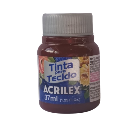 Pintura Textil Acrilex 37 ml. Color Vinho Código 565