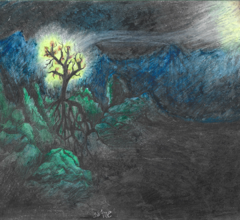 Luz de Colores Técnica seca de crayón pastel a colores Incluye Cuadro de Plástico tamaño: 36.5cm x 28.7cm