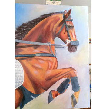 Cuadro al óleo sobre tela Caballo