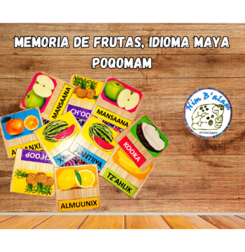 Juego de Memoria de frutas en Poqomam