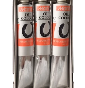 Óleo en tubo marca Maries Flourescente Pink, 50 ml., código 373. Caja con 3 unidades