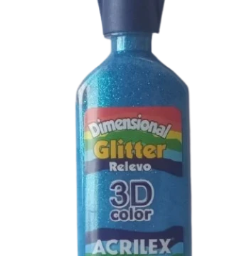 Dimensional Glitter Relevo 3D 35ml. Azul Código 204