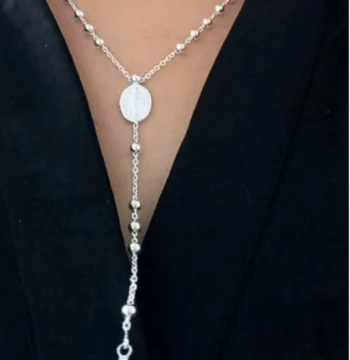 Rosario cruz de Zirconias 46cm