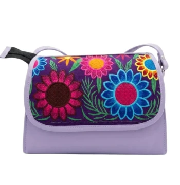 Bolso con tapa bordada de girasoles modelo 3
