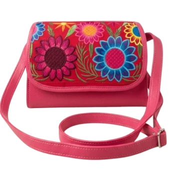 Bolso con tapa bordada de girasoles modelo 7