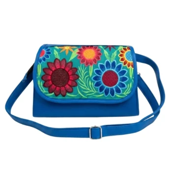 Bolso con tapa bordada de girasoles modelo 10