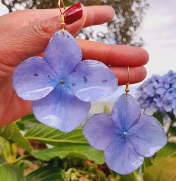 Pendientes de Hortensia Natural 1