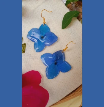 Pendientes de Hortensia Natural 4