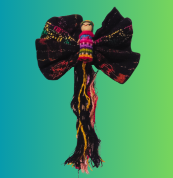 Gancho Negro y Rayas Naranja con Muñequito