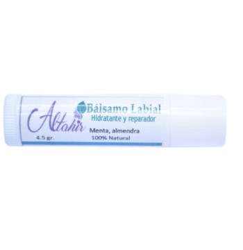 Bálsamo labial hidratante y reparador, menta y almendra 4.5gr.