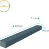 Regla Reciclables Dimensiones 100cm X 5cm X 5cm