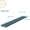 Tabloncillo Dimensiones 120 cm X 9 cm X 3.5