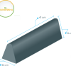 Tope para Estacionamiento Dimensiones de 16cm x 16cm x 41cm