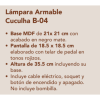 Lámpara armable con tonos rojizos Cuculha B-04
