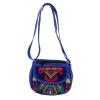 Bandolera Azul con Textiles Multicolores 1