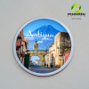 Magnético redondo con foto de Antigua Guatemala, sellado en resina