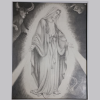 Iluminadora Virgen María Tamaño: 29.7cm x 31.7cm  técnica Claro Oscuro a Grafito