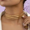Choker liso de color dorado