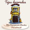 Teja decorada con ramas de flores