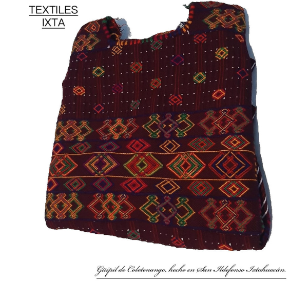 Güipil de Colotenango con figuras