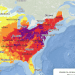 Estados Unidos y Canadá resaltados en un mapa de migración y movilidad internacional, relacionado con temas de migrantes y comunidades latinas en Estados Unidos.
