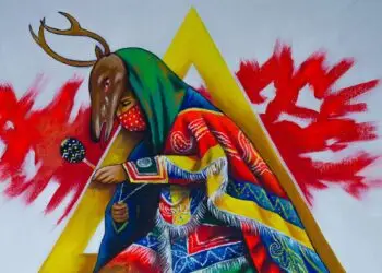 Es enorme, multifacética y transmitida de generación en generación la gama de símbolos, danzas y tradiciones mayas de Guatemala, que sobreviven dentro y fuera del país. (Baile del venado, pintura de Alexánder Ambrocio artista momosteco. – SoyMigrante.com REVISTA