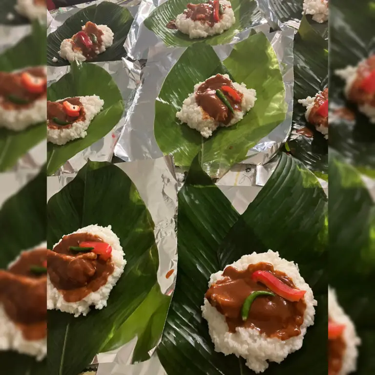 Preparación tamales de arroz
