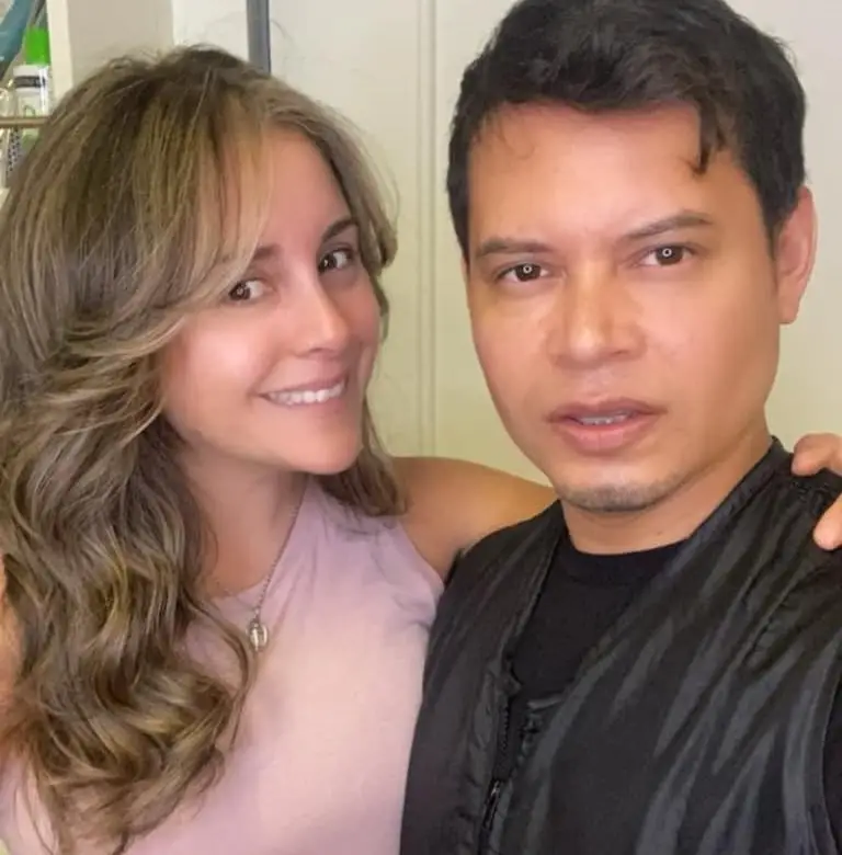 Actriz Karyme Lozano junto con Sergio Fernando Arévalo