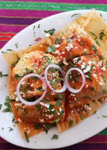 Tortiglioni con salsa de tomate, queso feta y cebolla, plato típico mexicano. – SoyMigrante.com REVISTA