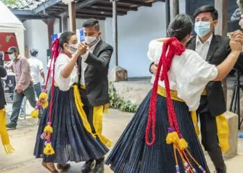 Etnia Q'eqchi en Coban, Bailadores de Carcha Foto ABel Juarez}