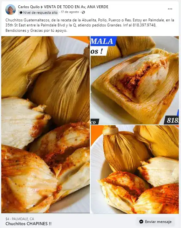 Chuchos guatemaltecos rellenos de pollo, receta tradicional, comida típica de Guatemala, tamaño grande, ideal para compartir, sabor auténtico, comida callejera, chuchitos tradicionales, comida centroamericana. – SoyMigrante.com REVISTA