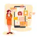 Tarjeta de crédito, datos personales y digitalización de identidad en una ilustración moderna.
