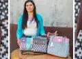 Artesanía de bolsas en tela con diseños tradicionales mexicanos, promoviendo la cultura y el arte en comunidades indígenas, destacando la creatividad y el comercio justo en México.
