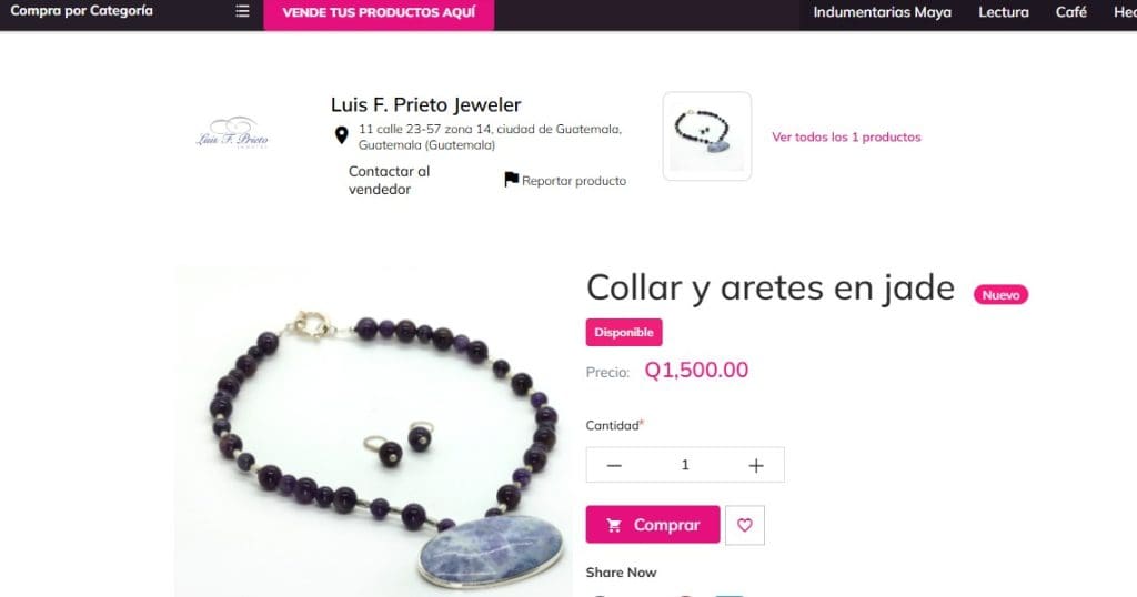 Joyería de collar y aretes en jade, accesorios artesanales y exclusivos, ideales para migrantes y amantes de las piedras naturales, en la tienda SoyMigrante.com REVISTA. – SoyMigrante.com REVISTA