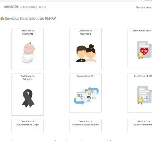 Certificados electrónicos de RENAP, incluyendo nacimiento, matrimonio, defunción, duplicado de documento y registro de guatemalteco, disponibles en SoyMigrante.com REVISTA. – SoyMigrante.com REVISTA