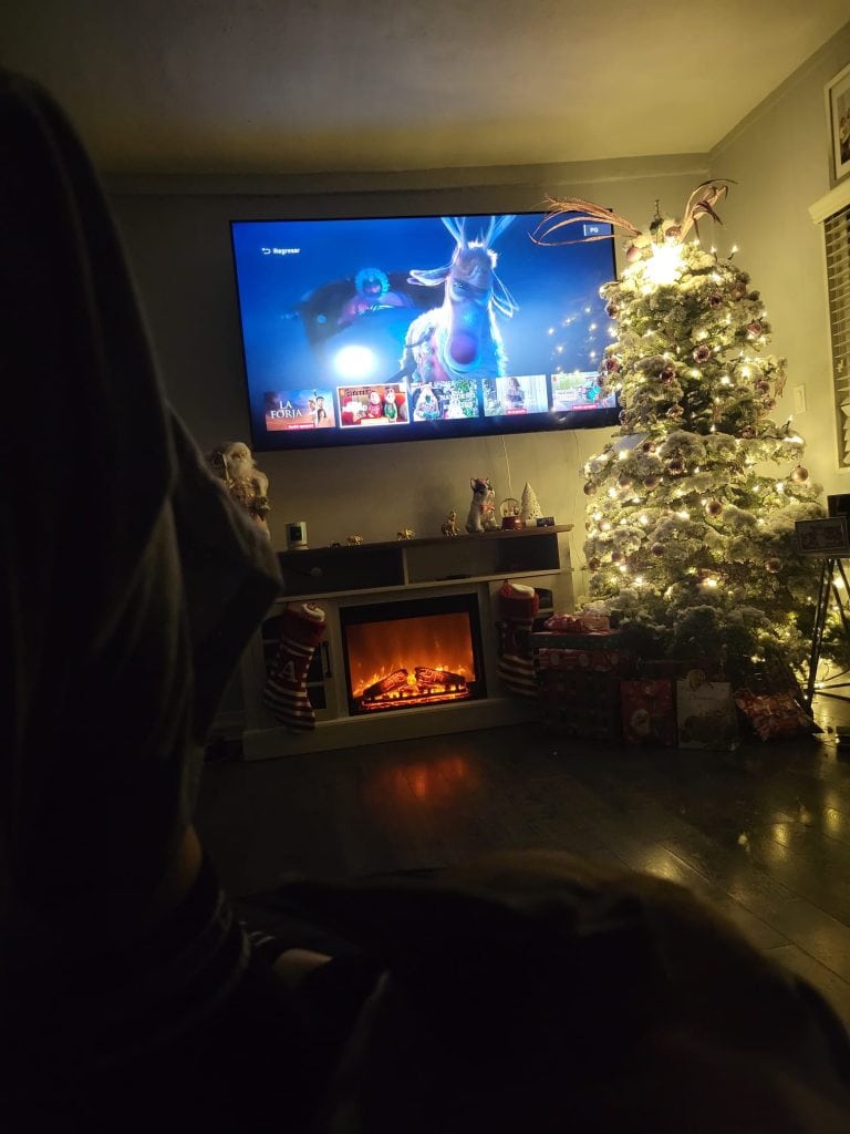 Así lucía la sala de la casa de Iris pocos días antes de la emergencia