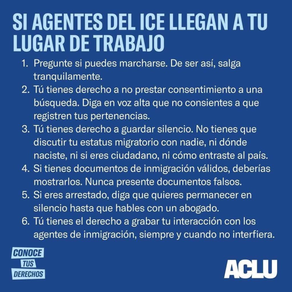 Recomendaciones del Proyecto Inmigraciòn. Foto: Proyecto Inmigraciòn Facebook