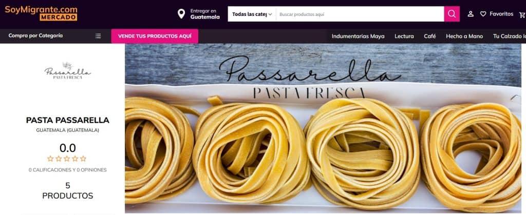 Pasta passarella artesanal de Guatemala, producto de calidad, ideal para recetas tradicionales, acompañamientos y gastronomía auténtica guatemalteca en SoyMigrante.com REVISTA. – SoyMigrante.com REVISTA