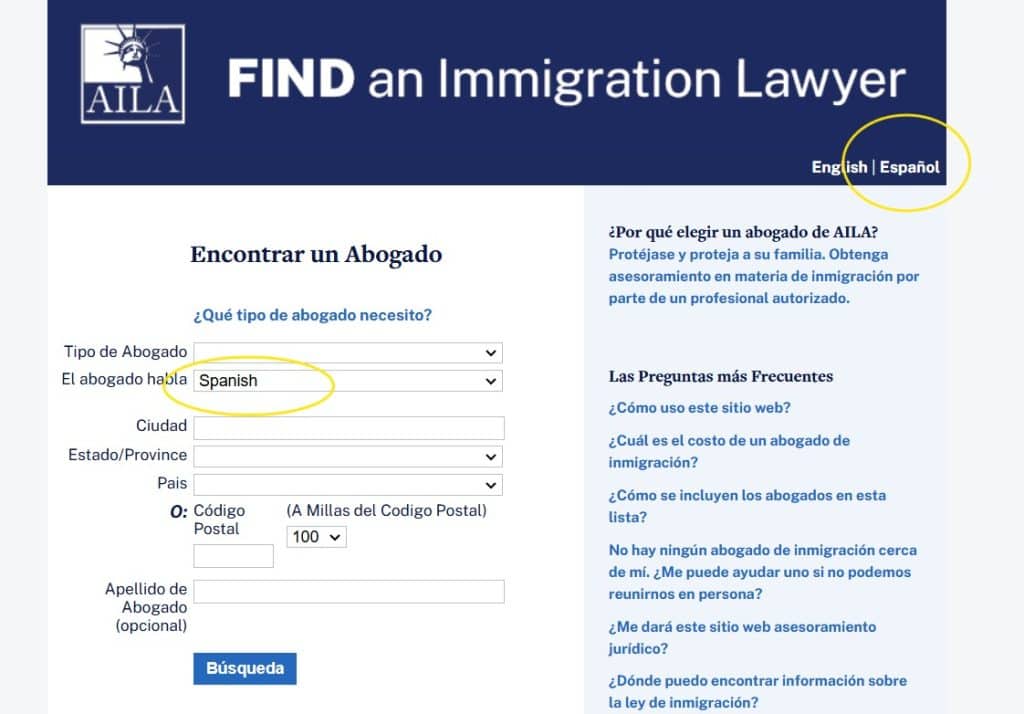 Agente de inmigración en línea, búsqueda de abogados de inmigración, asesoramiento legal para inmigrantes, servicios de abogados en EE. UU., apoyo jurídico para inmigrantes en español. – SoyMigrante.com REVISTA