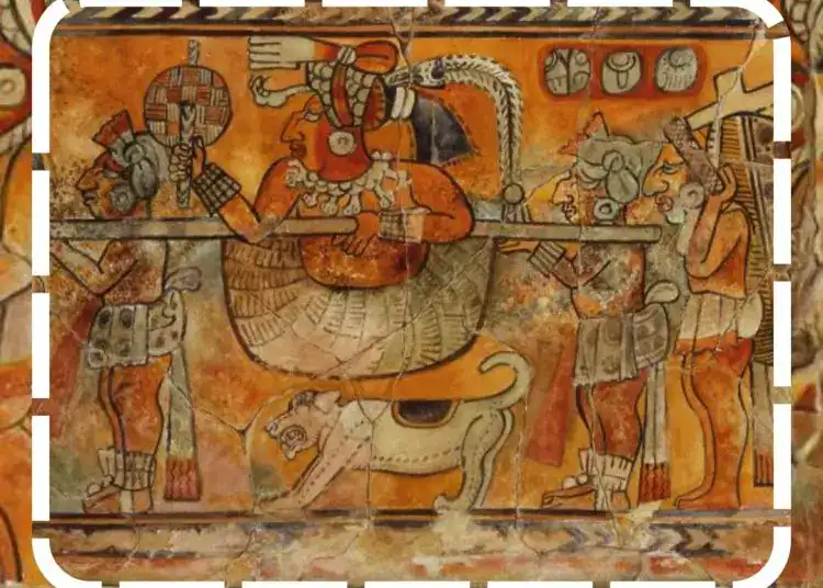 Mural prehispánico de Zapoteco en Oaxaca, arte indígena, cultura ancestral, antigua civilización mexicana, pintura mural, historia de México, arte indígena, civilización zapoteca.