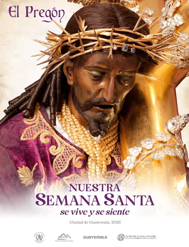 El Pregón, Semana Santa en Guatemala, figura religiosa con detalle y devoción, representando la tradición cultural y espiritual en la celebración de la Semana Santa en Guatemala, 2025. – SoyMigrante.com REVISTA