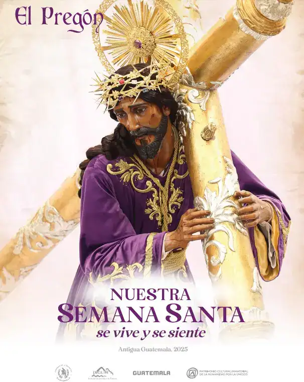 El Nazareno de Guatemala en Semana Santa, imagen religiosa de Jesús con corona y cruz, tradición cultural y religiosa en Antigua Guatemala durante la Semana Santa 2025. – SoyMigrante.com REVISTA